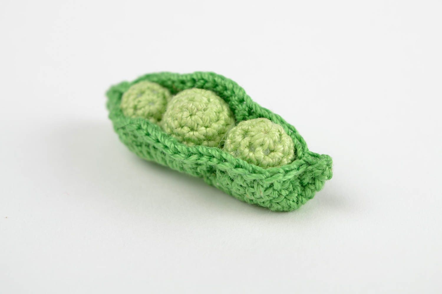 Handmade Deko Gemüse Spielzeug für Babys gehäkeltes Gemüse grüne Erbse foto 4