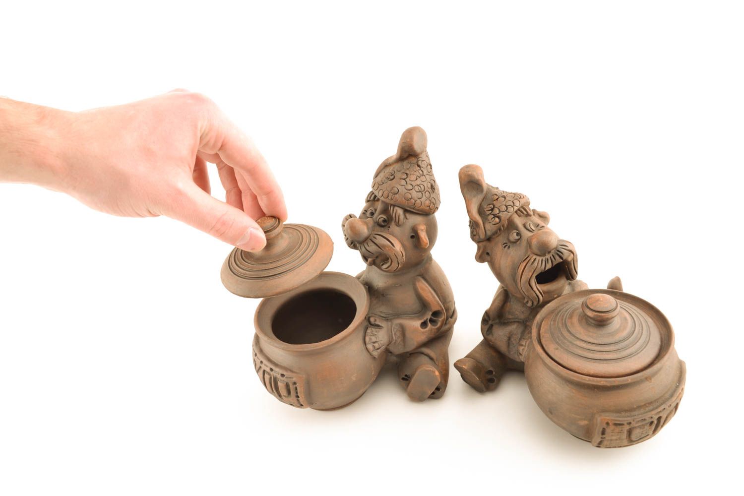 Ceramic spice pot set Salt Pot and Sugar Bowl photo 2