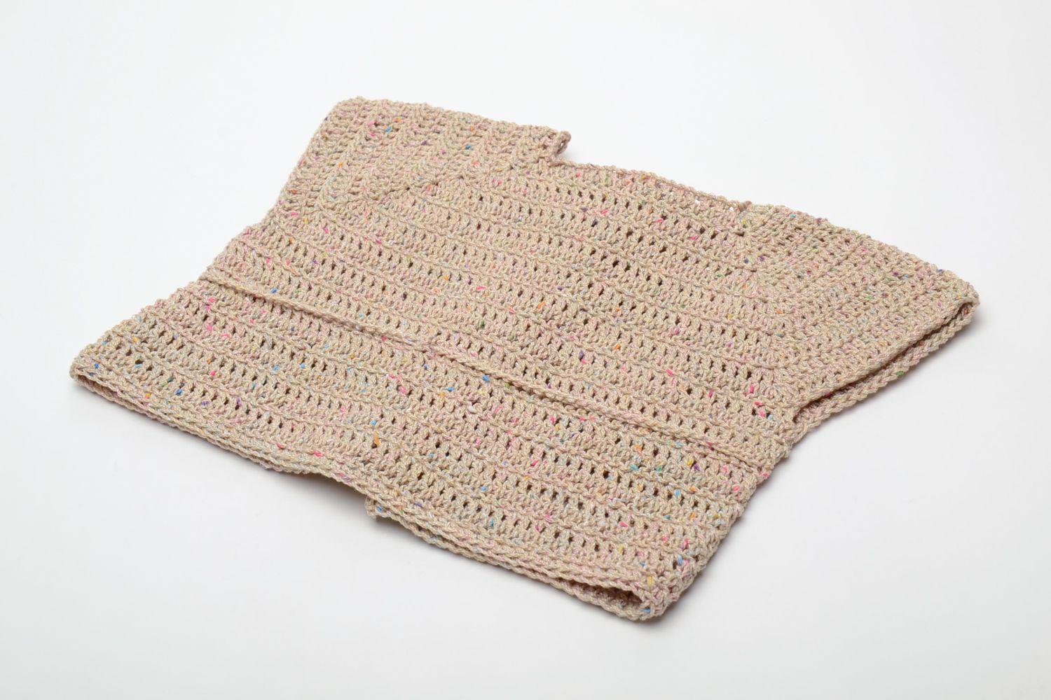 Beige crochet vest for child photo 5