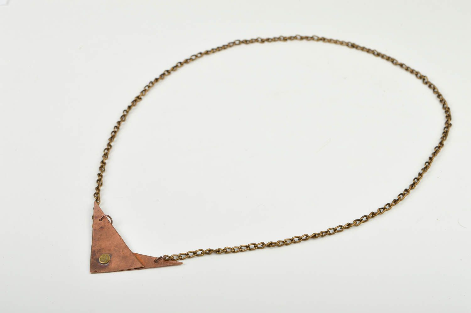 Handmade designer pendant stylish copper pendant unusual neck accessory photo 4