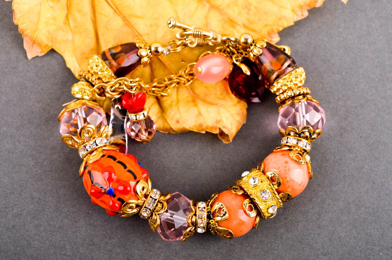 Handmade bracelet with natural stones designer stone jewelry fashion jewelry photo 1