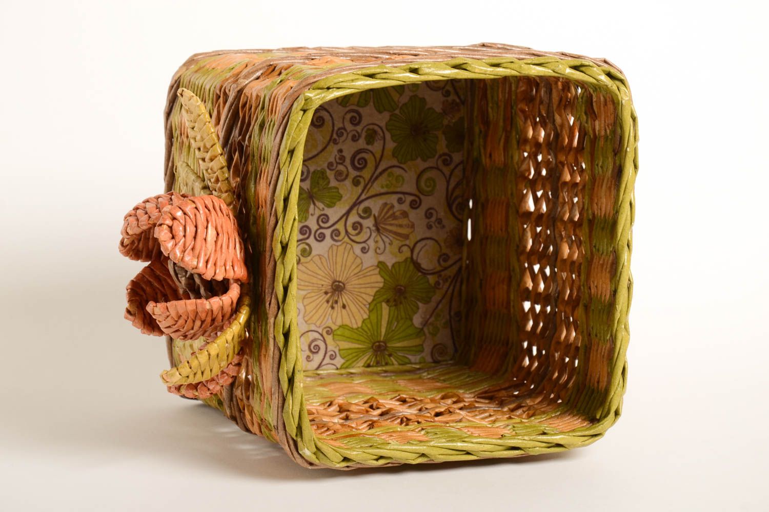 Handmade woven basket unusual lovely accessory designer kitchen utensils photo 3