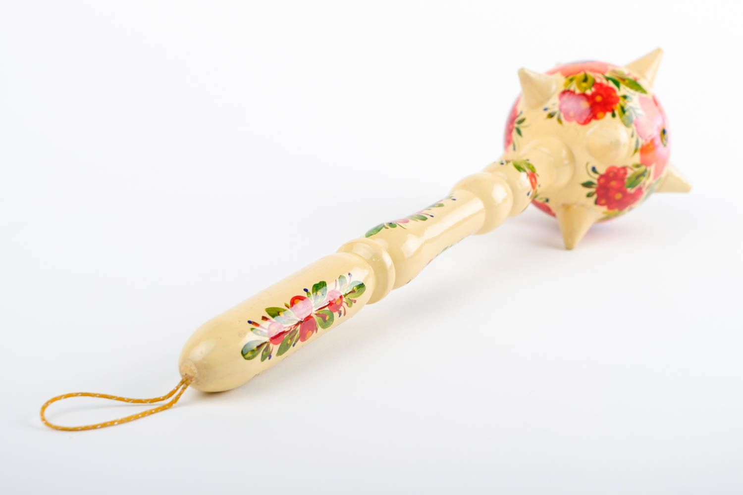 Handmade decorative mace stylish wooden souvenir unusual ethnic weapon photo 5