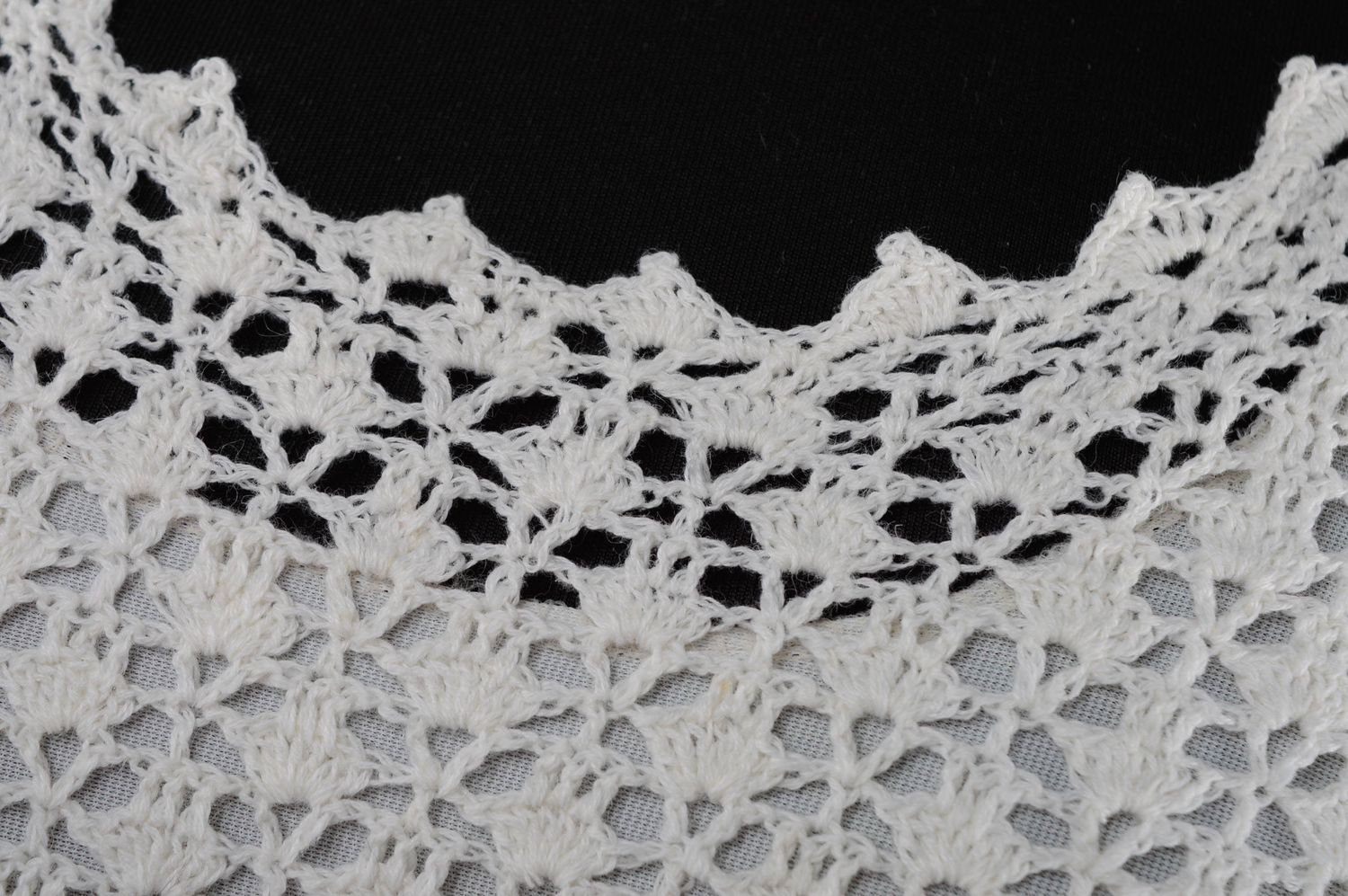 Long white crochet dress photo 5