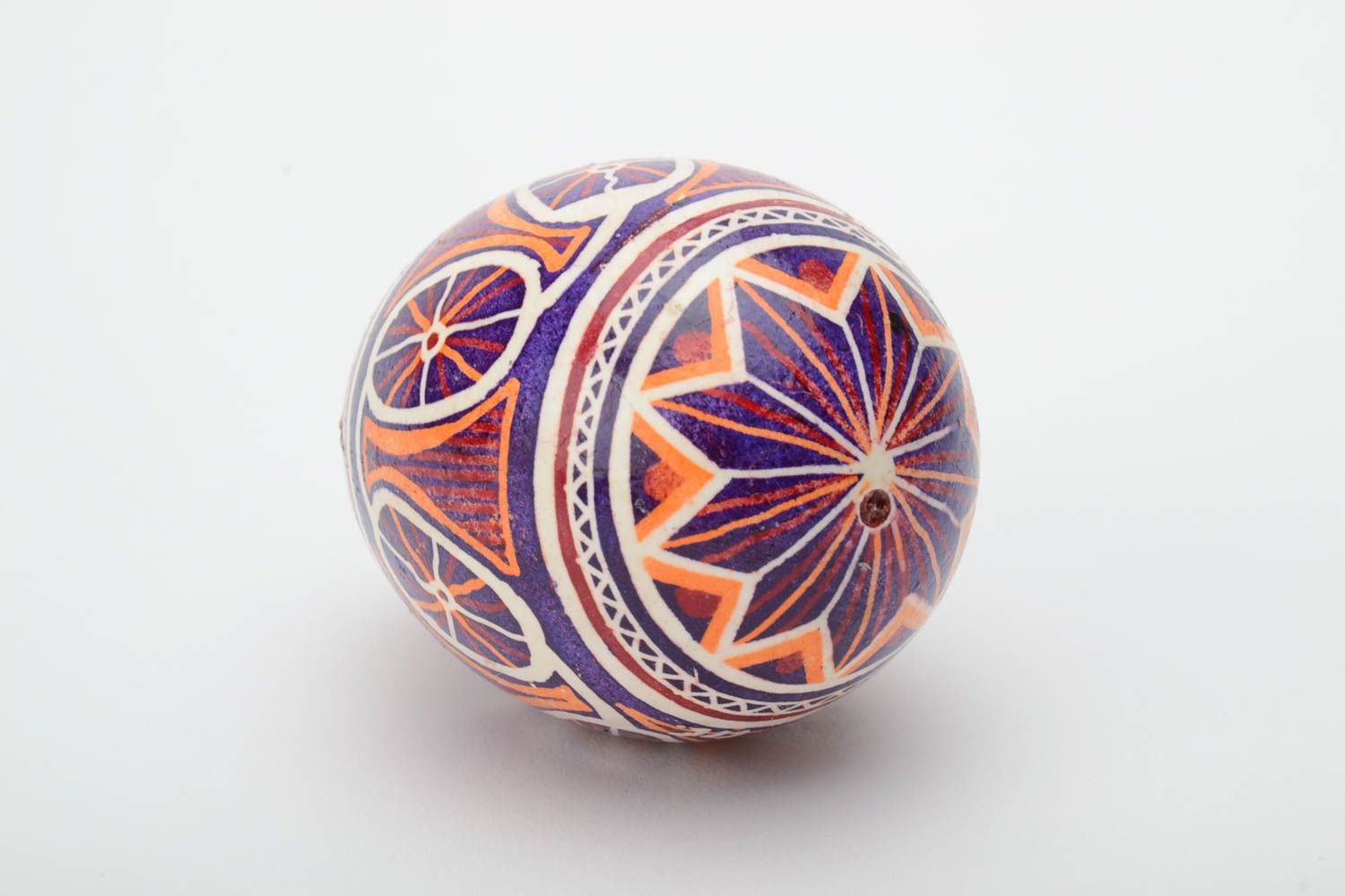 Handmade designer collectible colorful egg painted with wax Easter pysanka photo 4