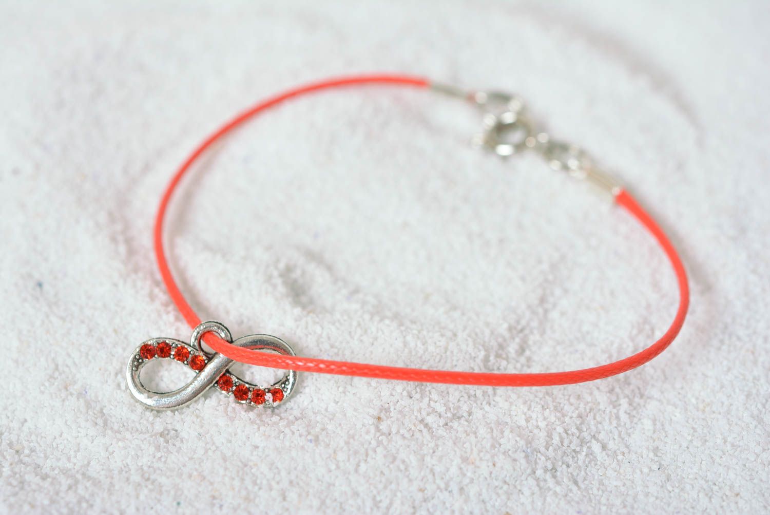 Schnur Armband handmade rotes Armband Damen Schmuck Geschenk für Frauen schön foto 1