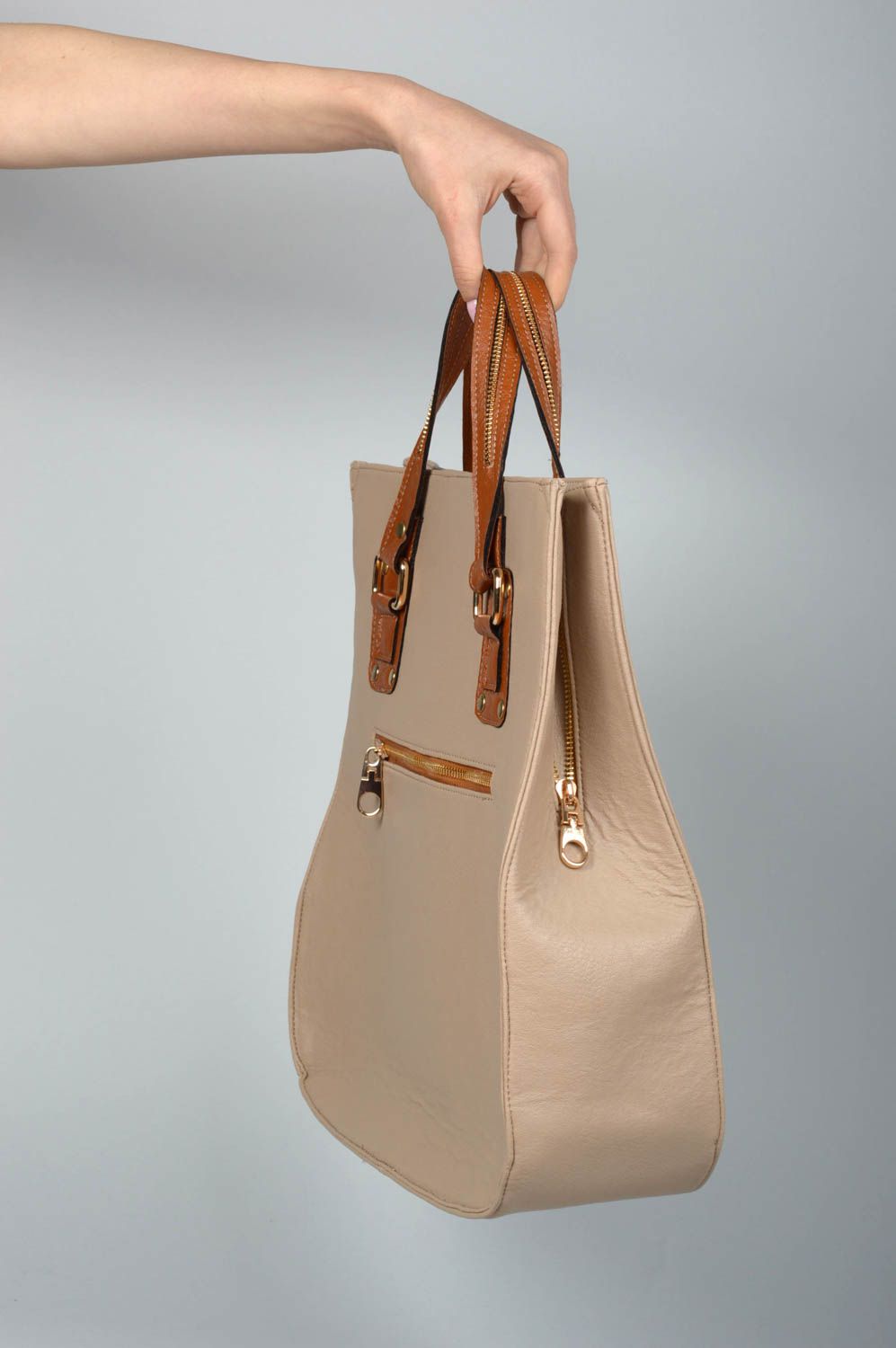 Tasche aus Kunstleder handgemachte Tasche Damen Ledertasche ausgefallene Tasche foto 2