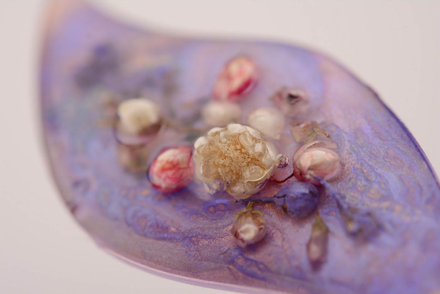 Earrings with dried flowers photo 4