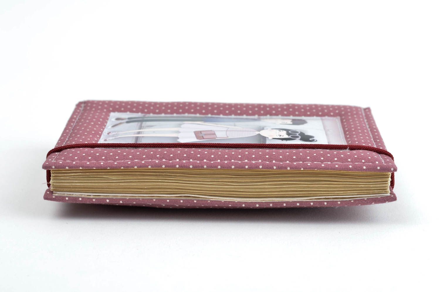 Handmade notepad with fabric cover designer notebook handmade sketchbook photo 2