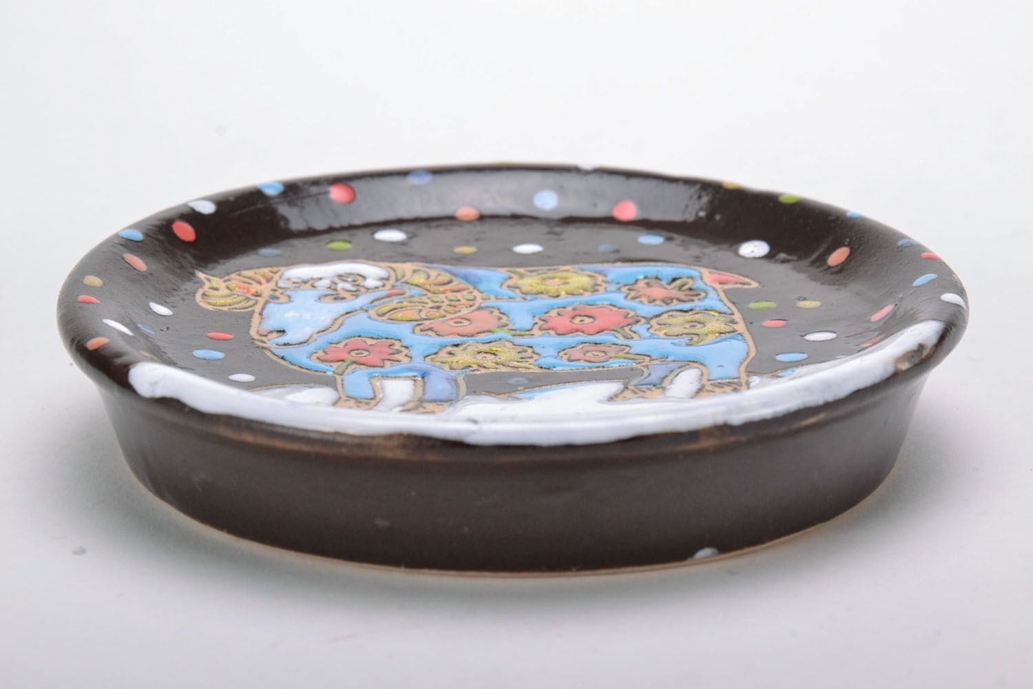 Декоративная тарелка с изображением барашка фото 3