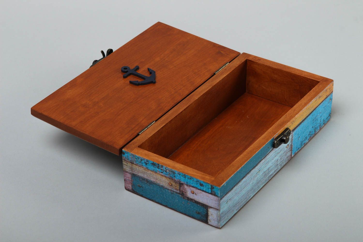 Caja de madera hecha a mano para joyas regalo original decoración de interior  foto 3