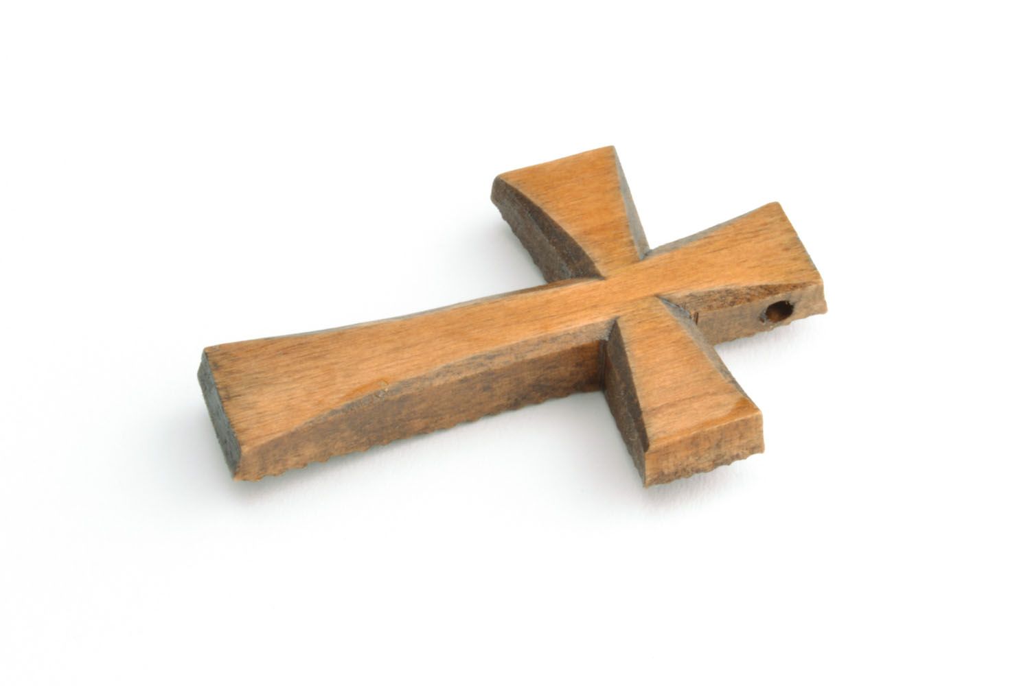 Croce di legno fatta a mano crocetta intagliata in legno design originale foto 4