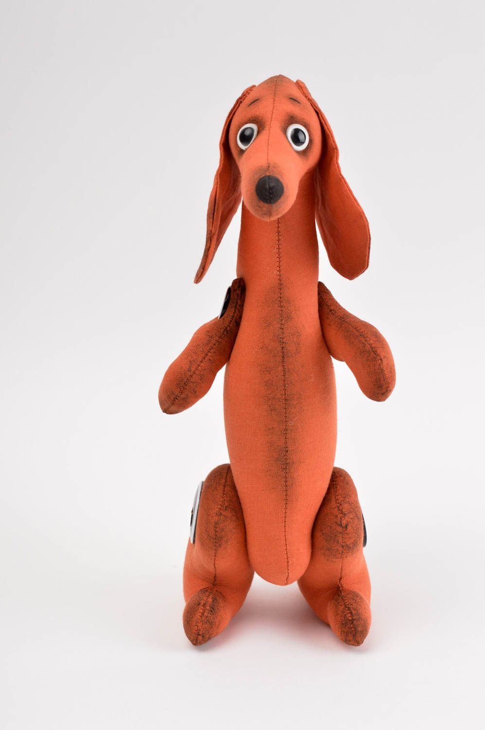 Juguete artesanal perro salchicha adorable peluche original regalo para niños foto 2