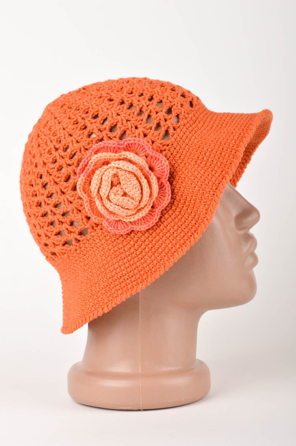 Handmade designer hat unusual summer hat for girls stylish beautiful cap photo 3