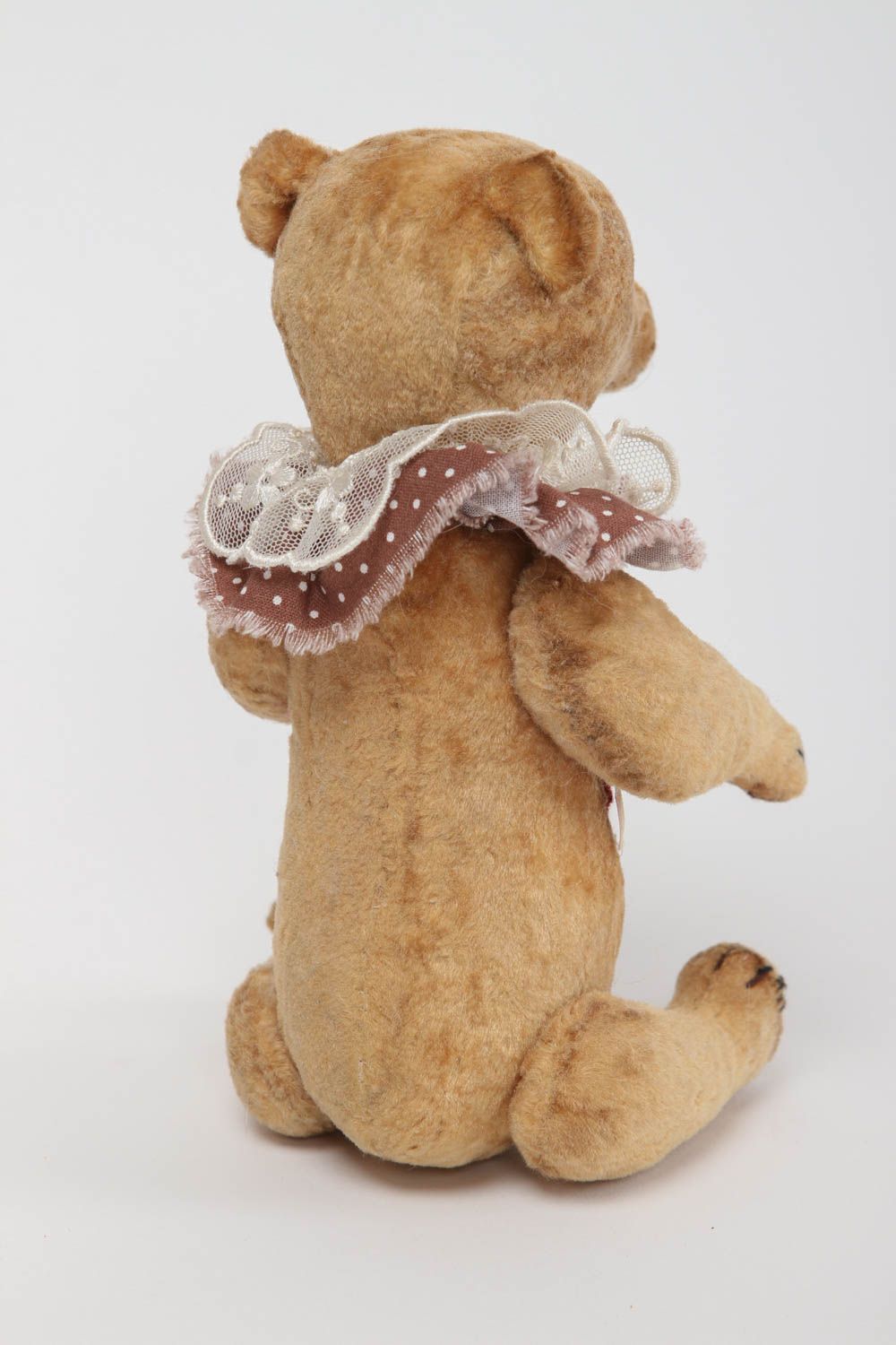 Handmade bear in vintage style unusual designer soft toy cute plush toy photo 4