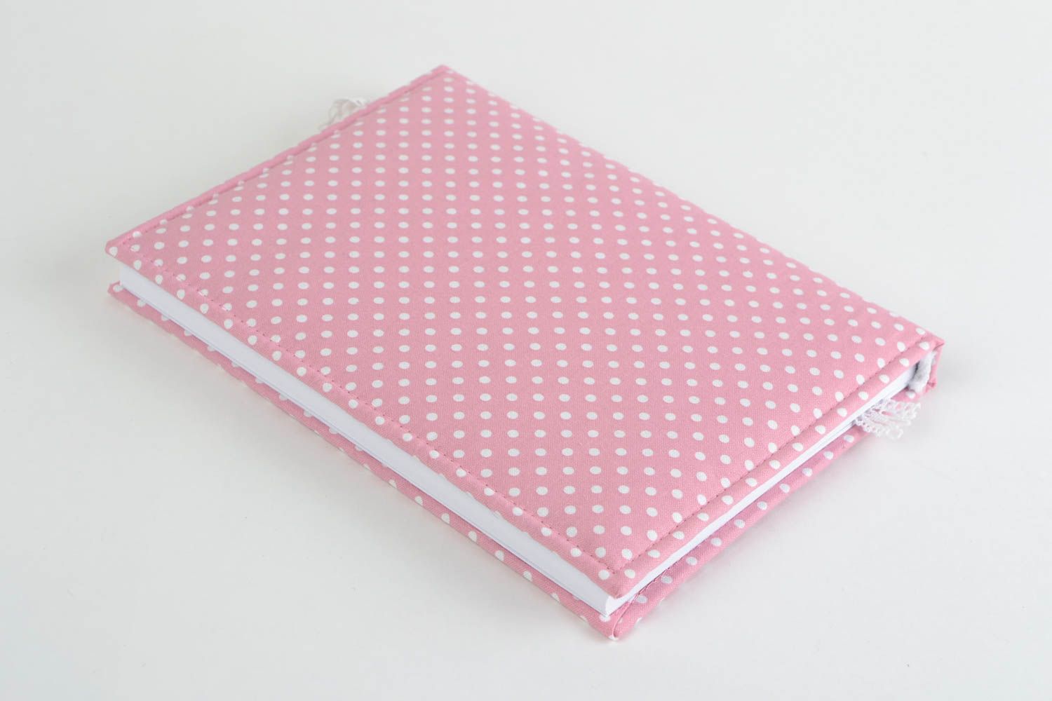 Скрап блокнот ручной работы в тканевой обложке для девушки розовый романтический фото 4