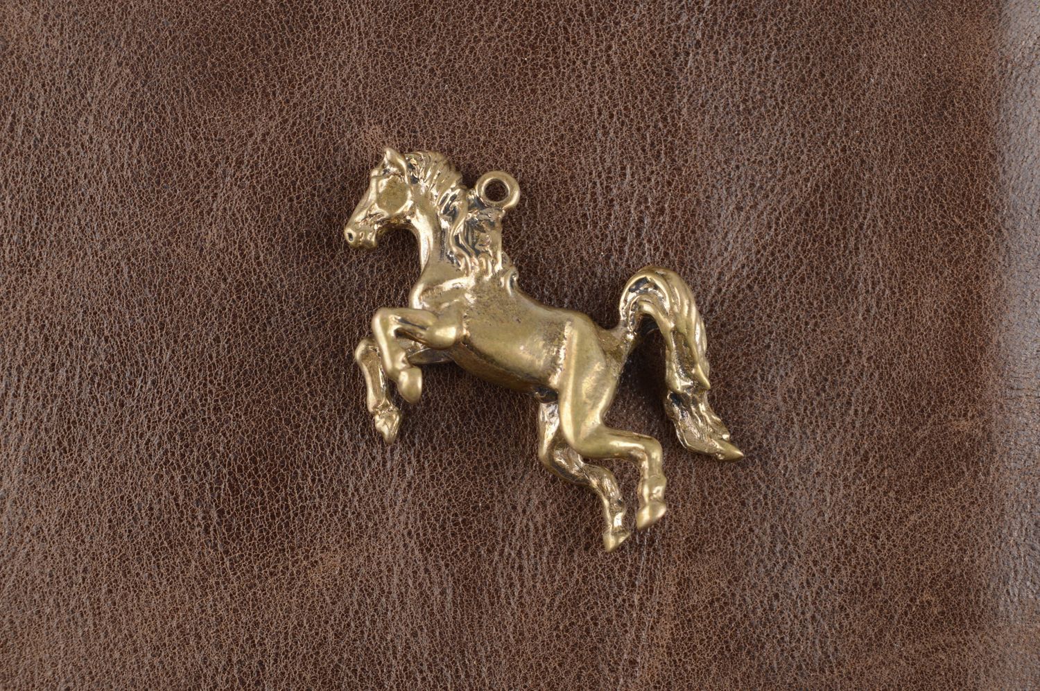 Украшение ручной работы украшение из бронзы кулон на шею красивый Лошадь фото 1