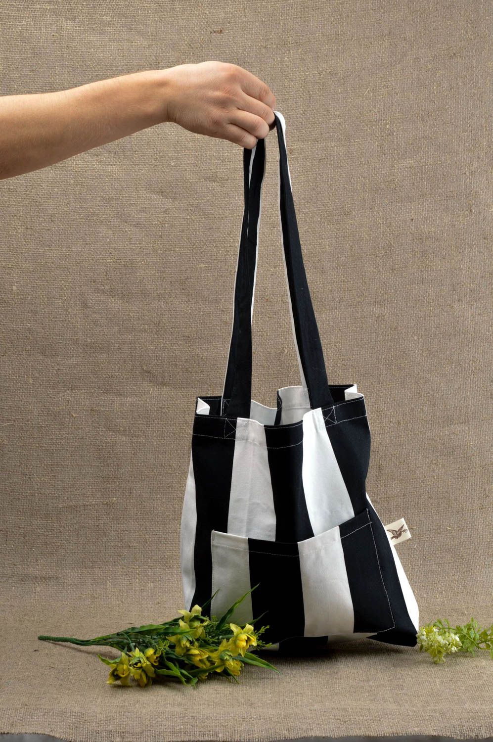 Сумка ручной работы женская сумка с принтом тканевая сумка красивая удобная фото 1