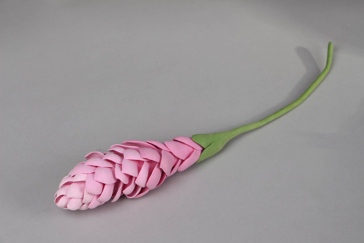 Fleur décorative en pâte polymère de gingembre  photo 1