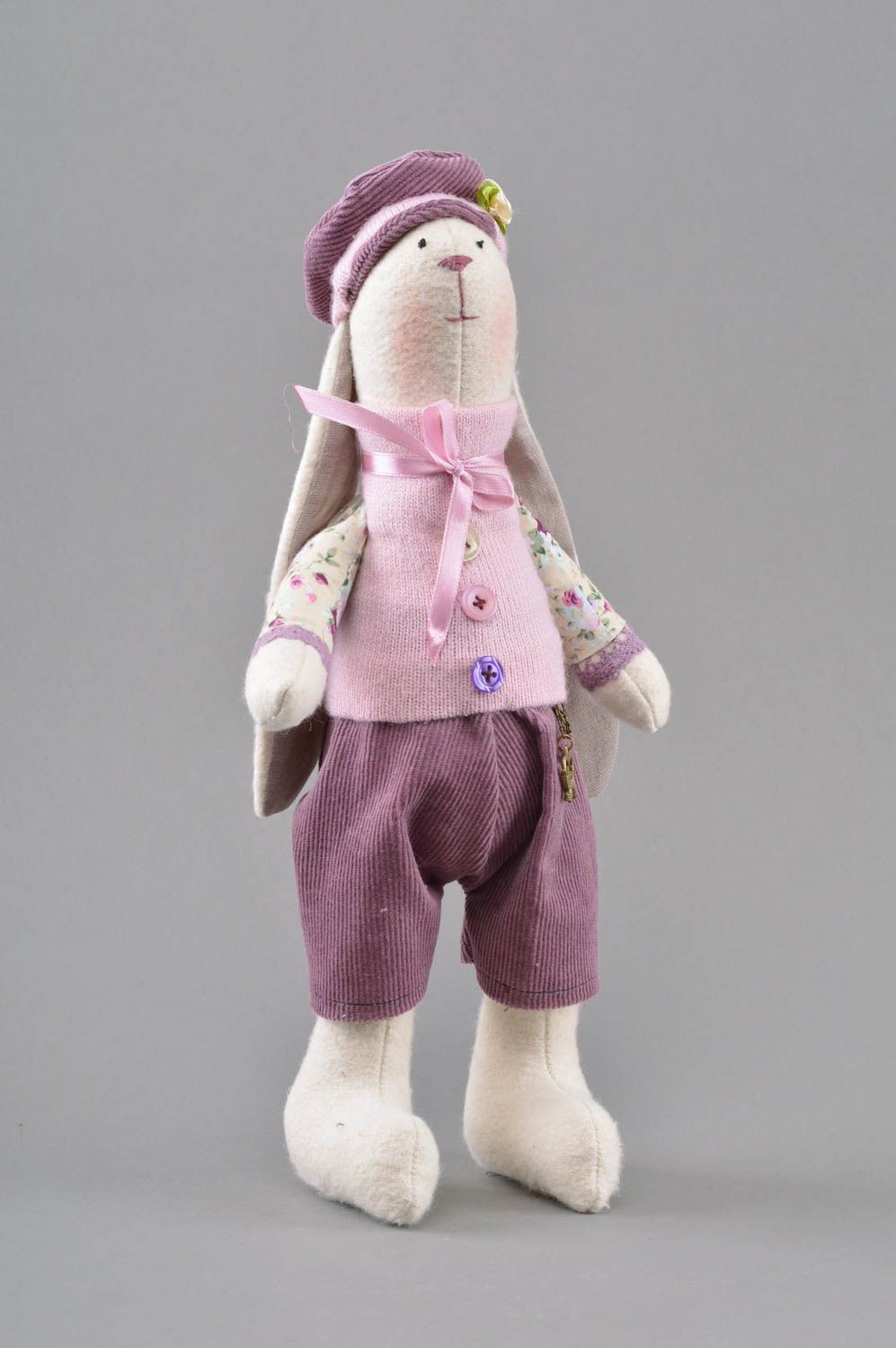 Handmade toy bunny cotton fabric stuffed toy designer interior decor ideas photo 1