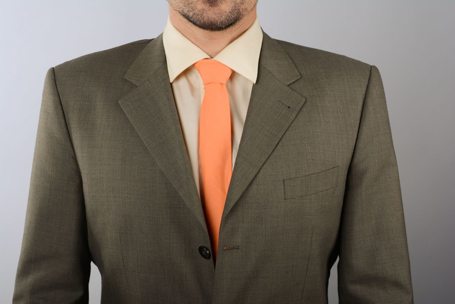 Льняной галстук Оранж фото 4