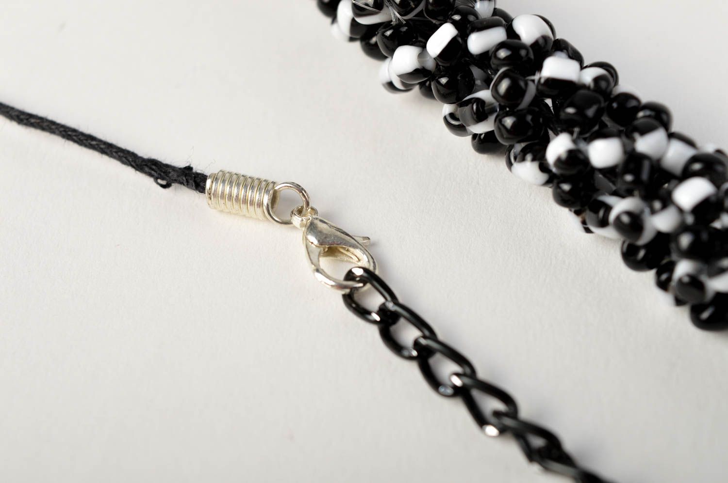 Unusual handmade bead necklace multirow beaded necklace handmade necklace photo 4