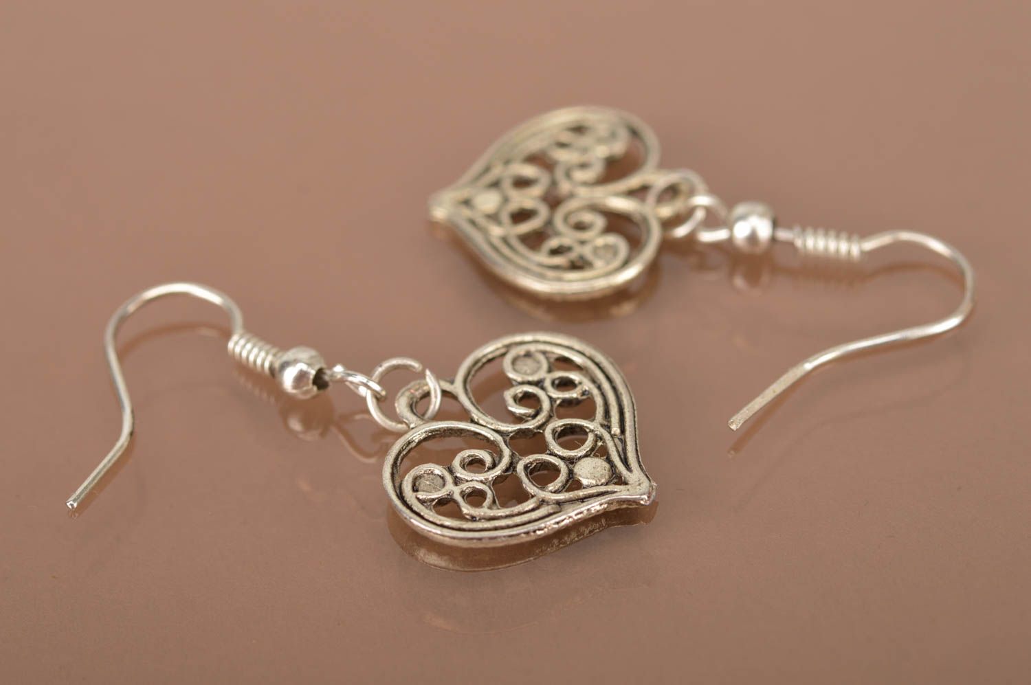 Metall Ohrringe handmade Ohrringe ausgefallener Ohrschmuck Ohrringe für Damen foto 3