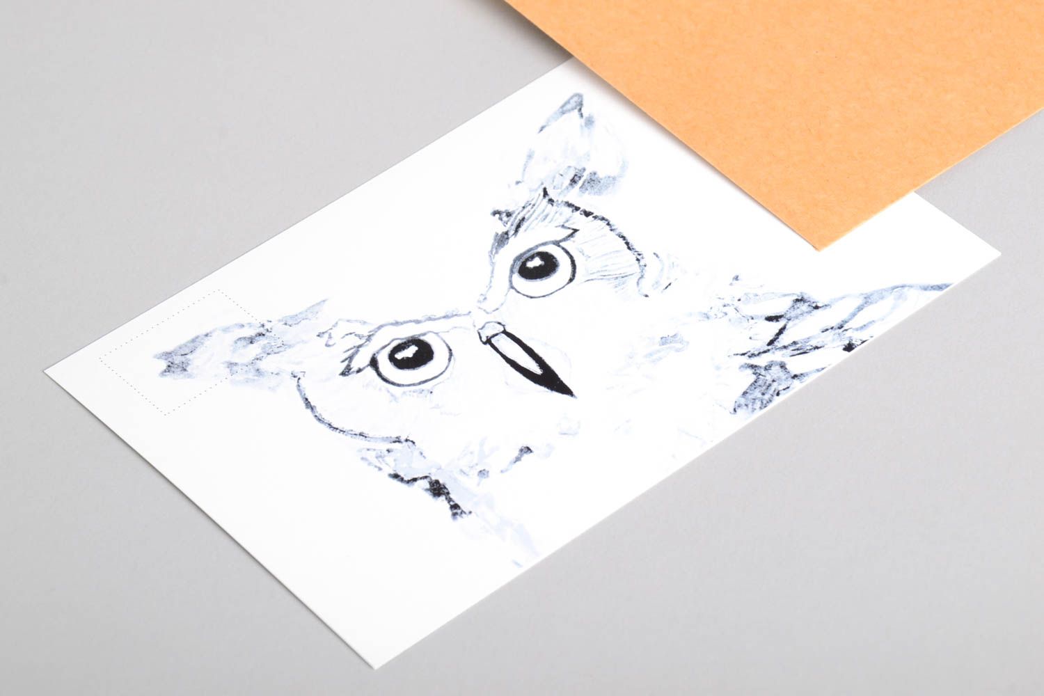 Открытка ручной работы поздравительная открытка сова красивая открытка фото 3