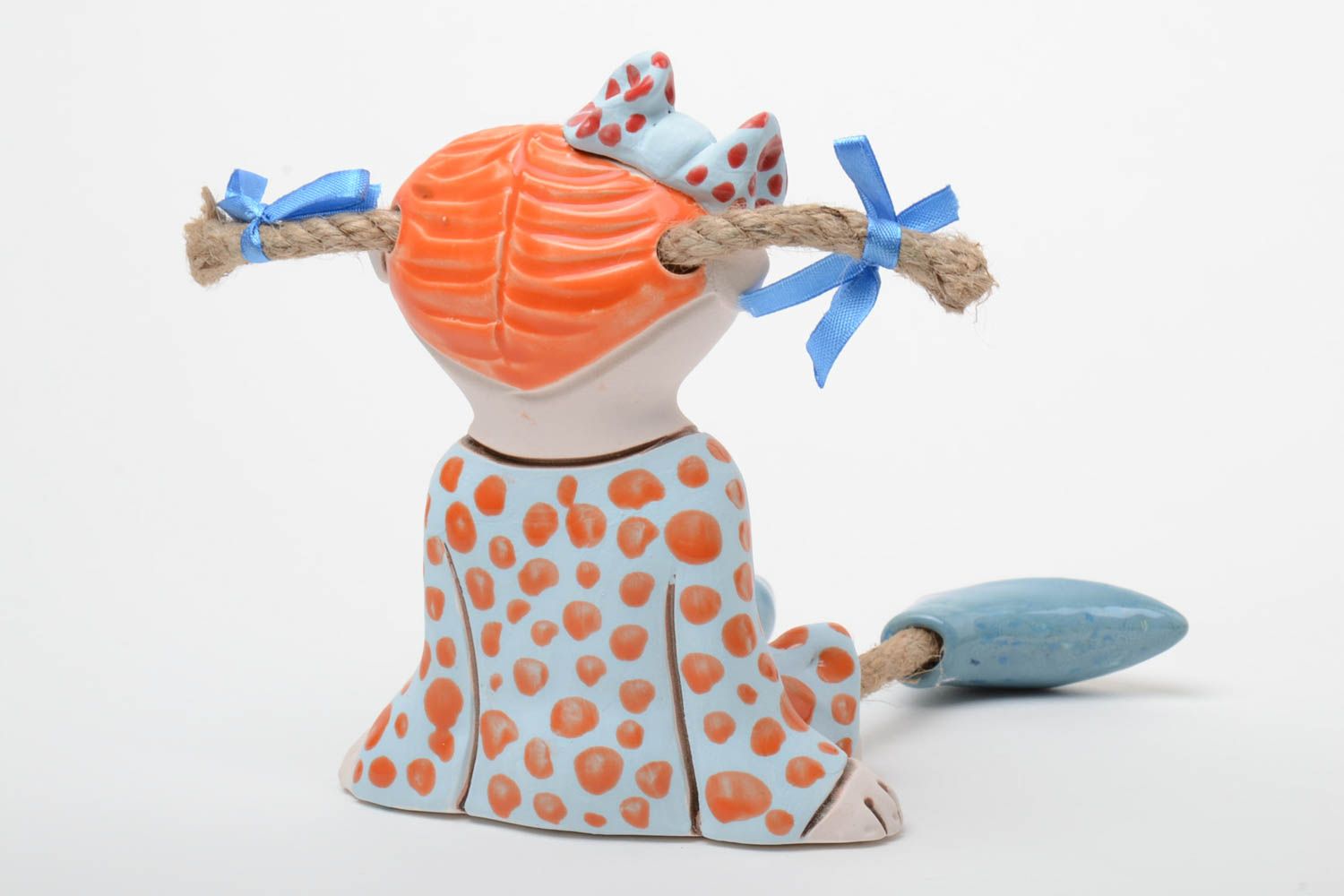 Große Keramik Spardose aus Ton bemalt Mädchen Interieur Schmuck Geschenk Kind foto 3