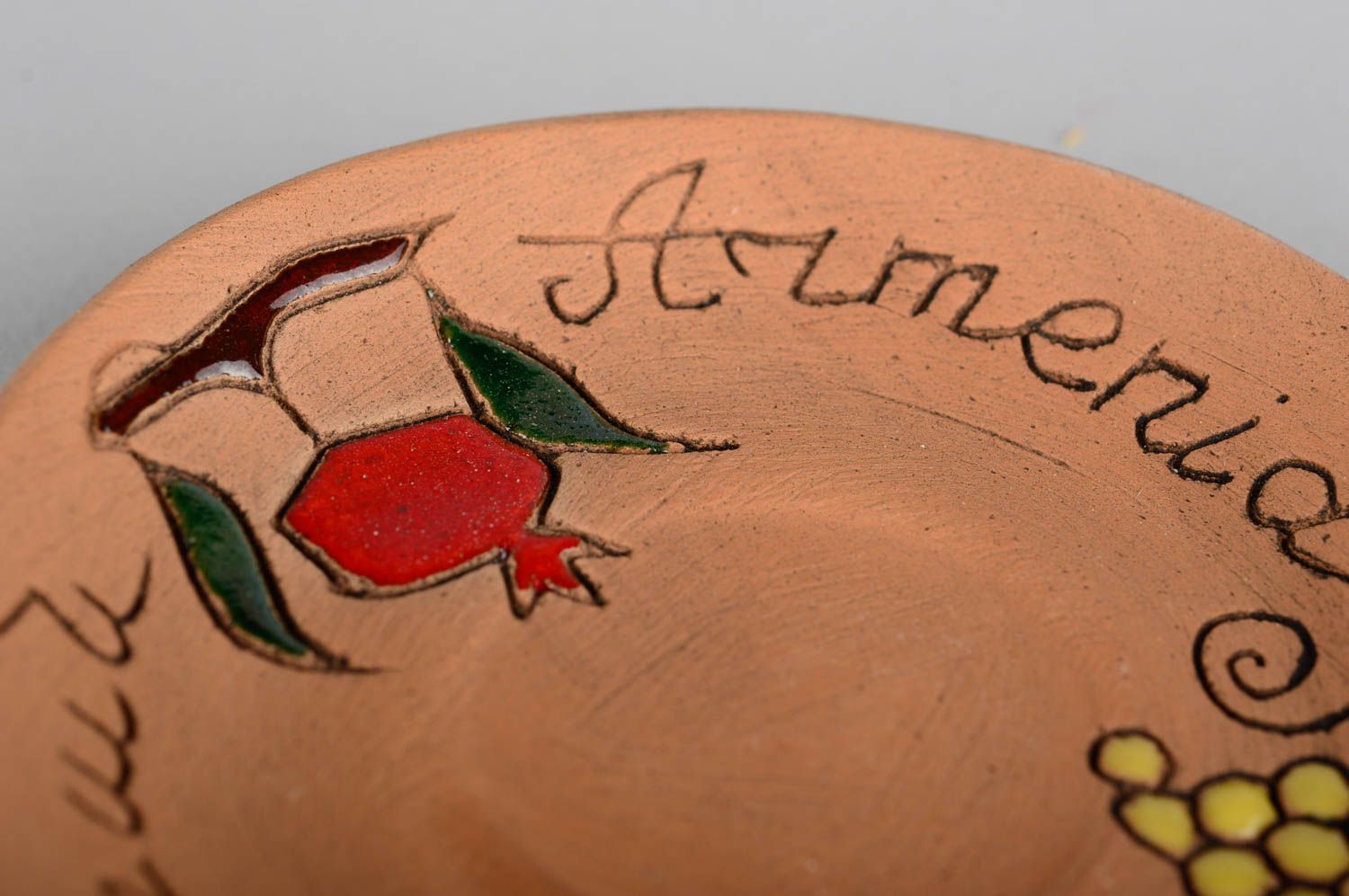 Taza de cerámica con platillo hecha a mano utensilios de cocina regalo original foto 4