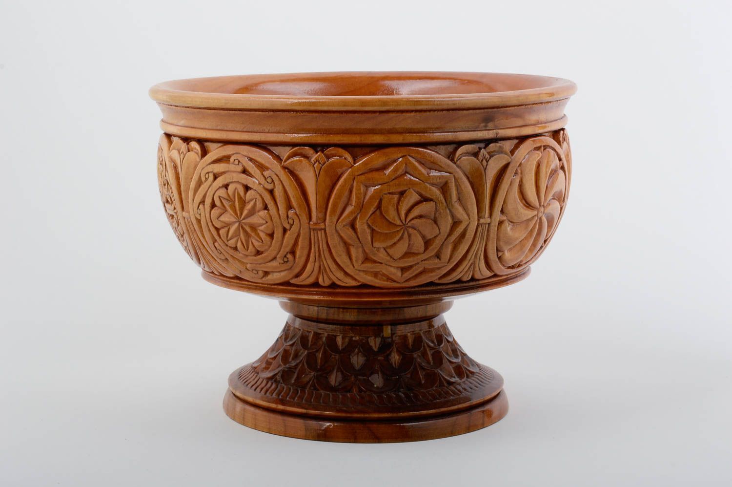 Красивая ваза ручной работы ваза для цветов декор из дерева оригинальная фото 1