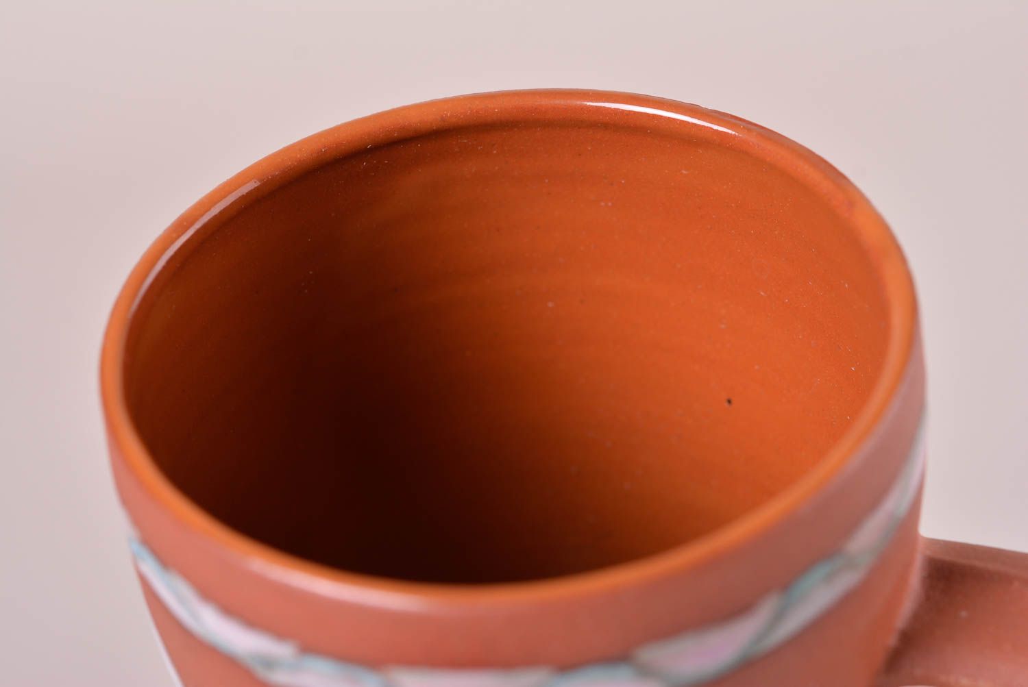 Чайная чашка хэнд мэйд глиняная чашка посуда для чая расписная Воздушный змей фото 5