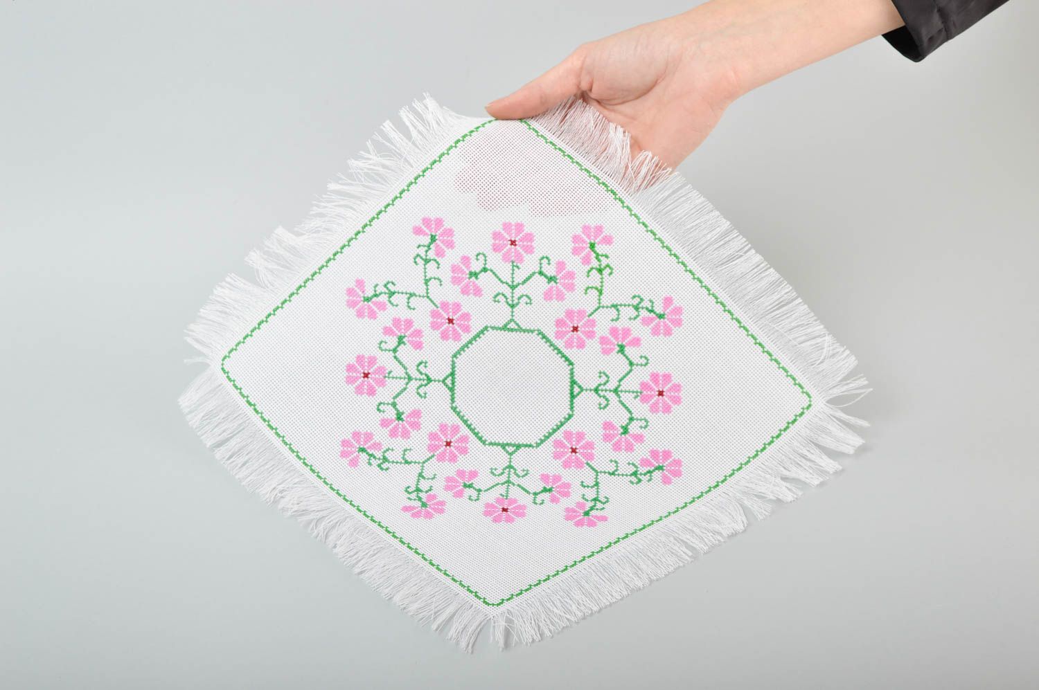 Servilleta bordada hecha a mano textil para el hogar decoración de mesa  foto 5
