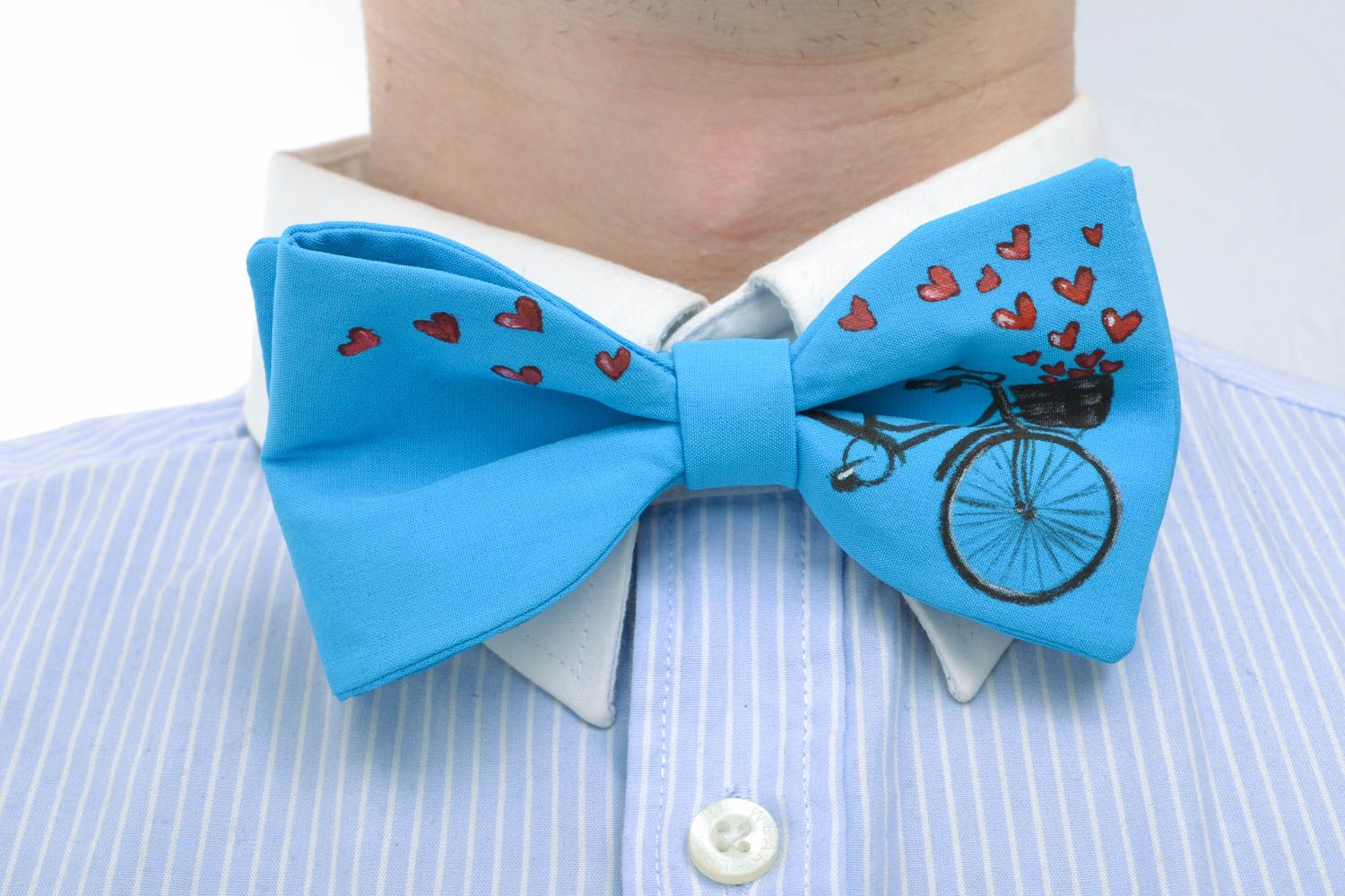 Fabric bow tie Bicycle in Love photo 5