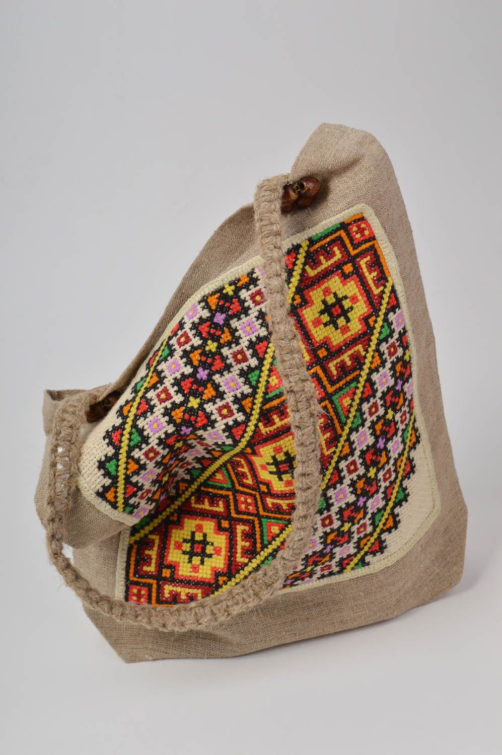 Handmade Designer Tasche Stoff Tragetasche Damen Accessoire Geschenk für Frau foto 5
