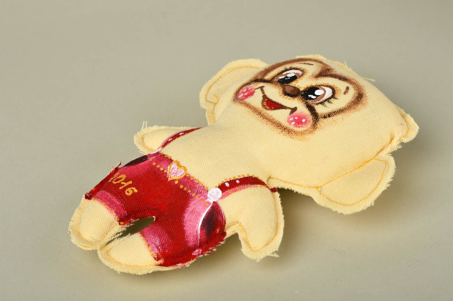 Мягкая игрушка обезьянка ручная работа стильный декор для дома игрушка из ткани фото 4