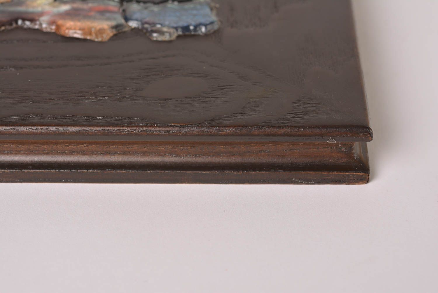 Gemälde modern handgefertigt Wandbild aus Holz exklusiver Dekoartikel mit Blumen foto 5