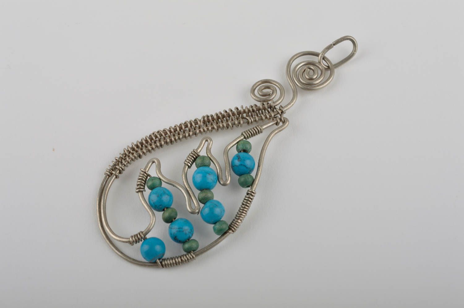 Metal jewelry handmade pendant necklace gemstone jewelry fashion accessories photo 2