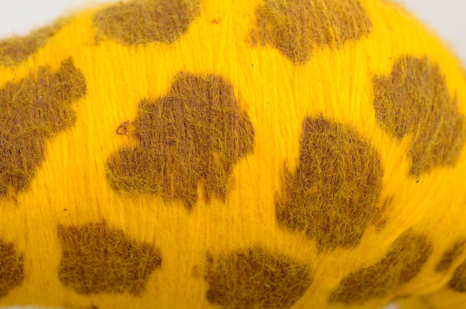 Jouet girafe Peluche faite main jaune mignon en fils de laine Cadeau original photo 4