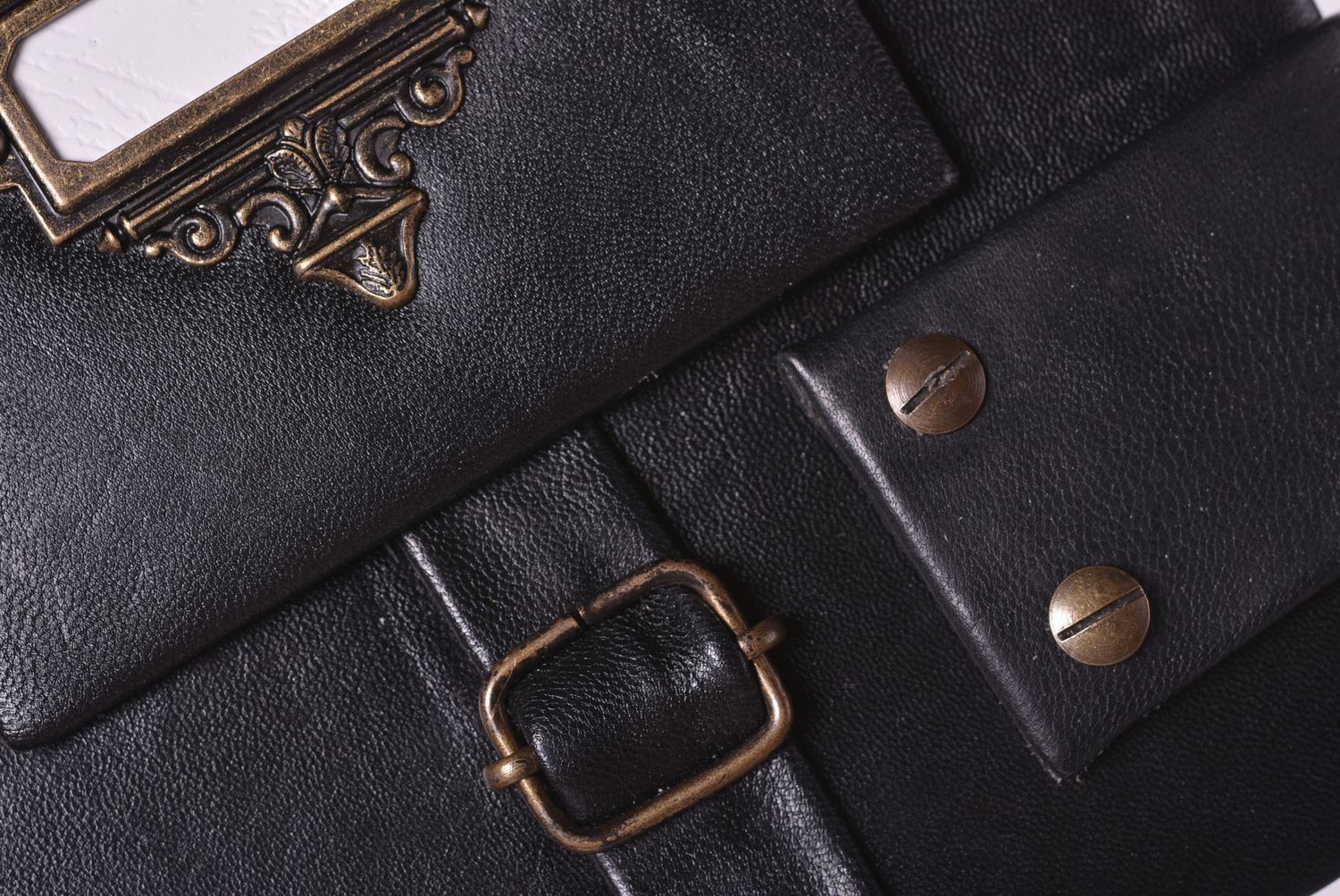 Handmade designer notebook unusual notebook for men stylish black notebook photo 3