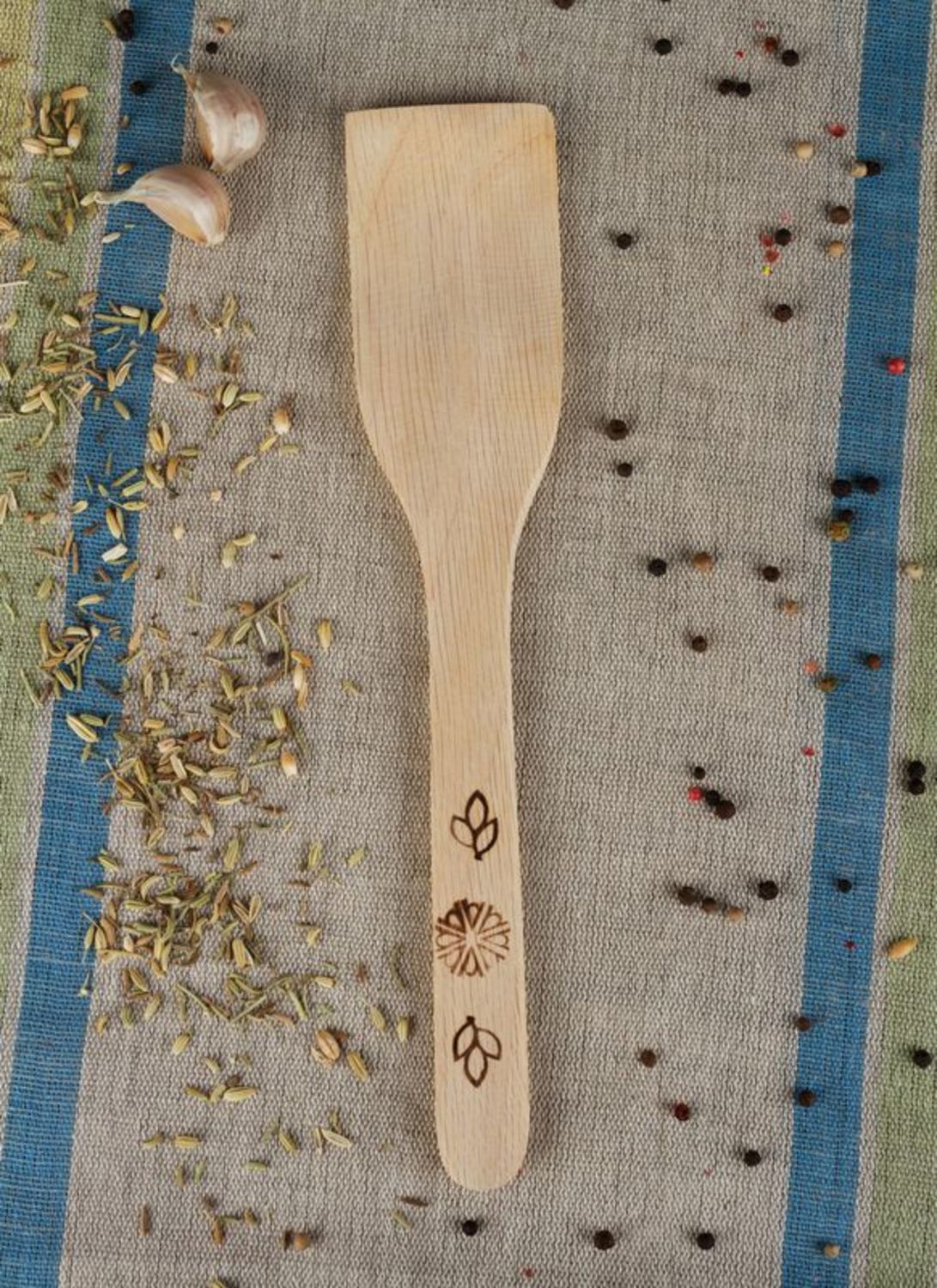 Handmade wooden spatula photo 1