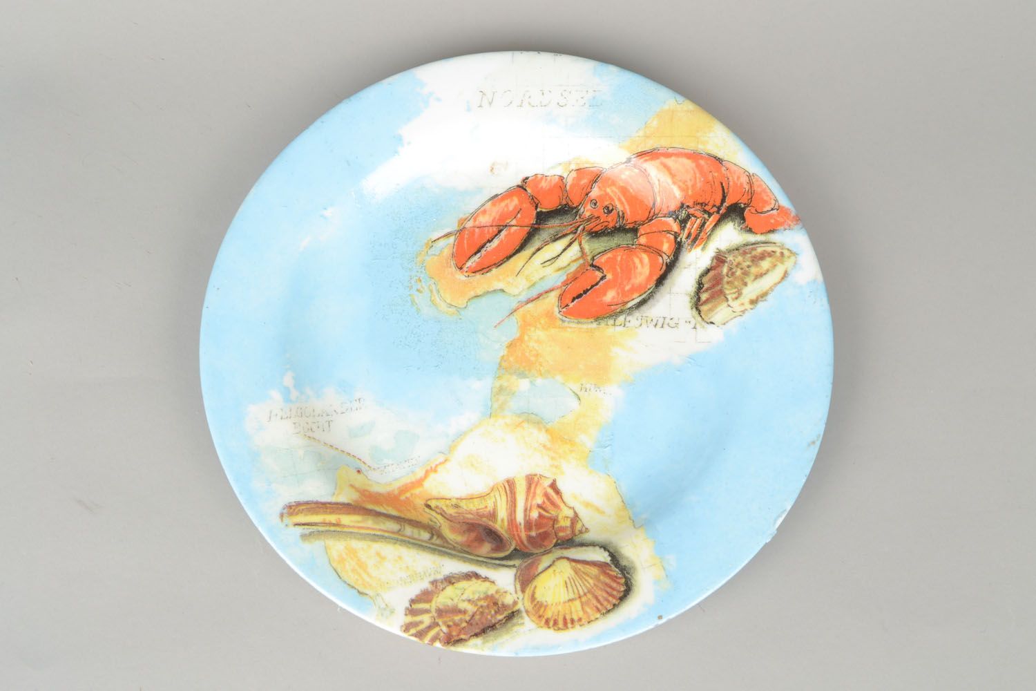 Assiette murale décorative à motif marin photo 1