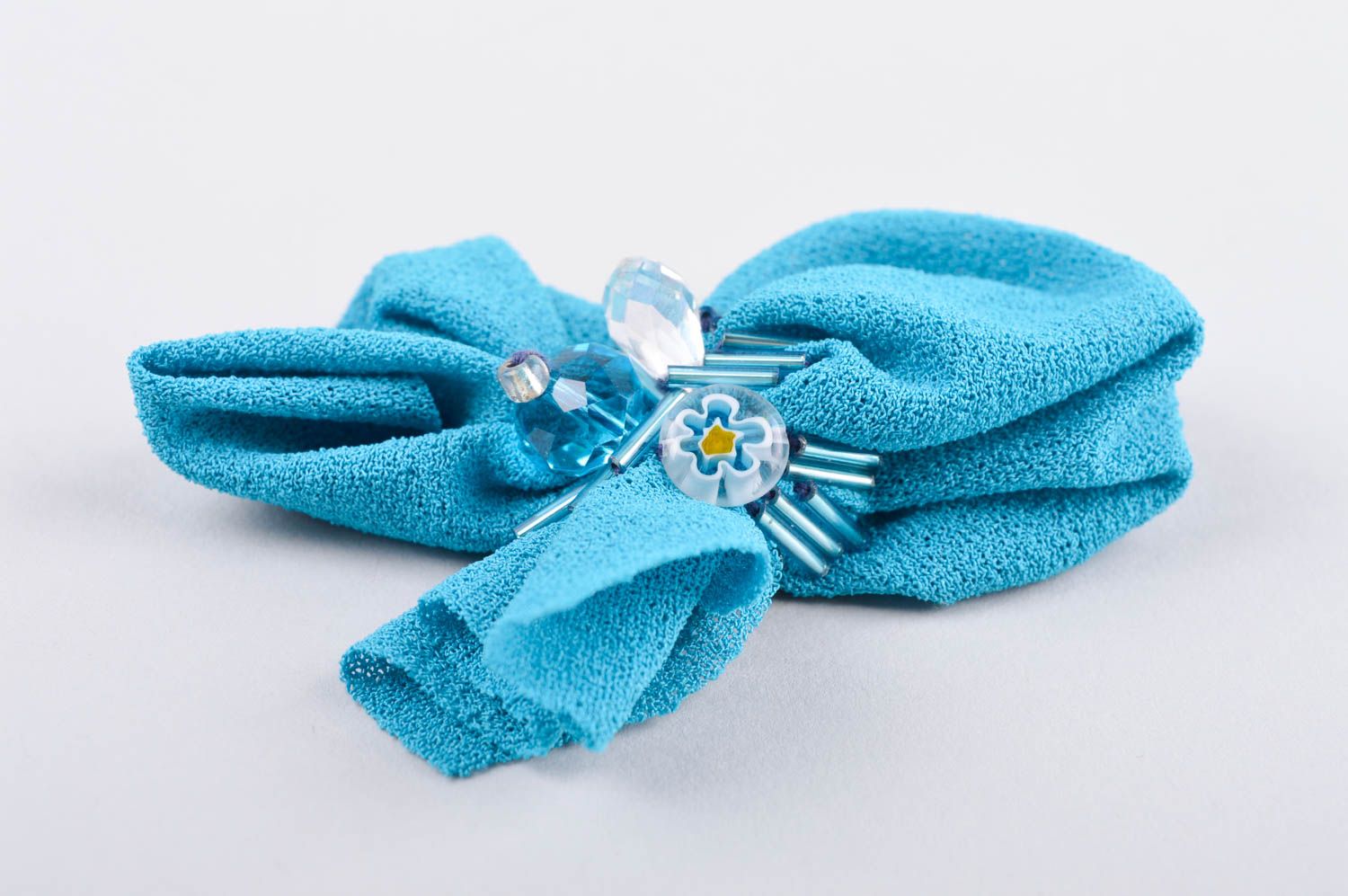 Broche artesanal de color azul accesorio de moda regalo original para mujer foto 3