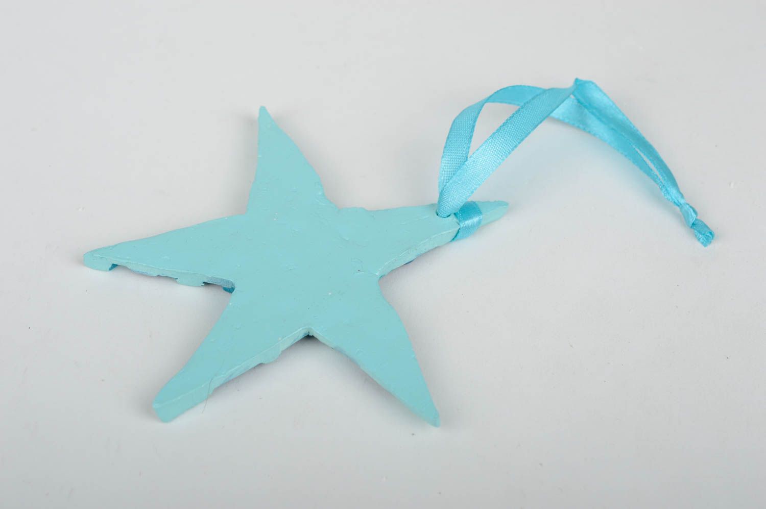 Игрушка на елку хэнд мэйд декор для дома игрушка из глины керамическая звезда фото 4
