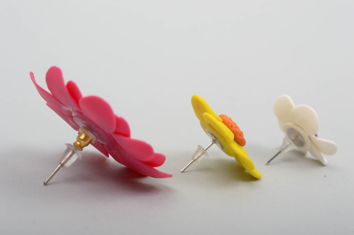 Jewelry set handmade earrings polymer clay flower jewelry gifts for women photo 4
