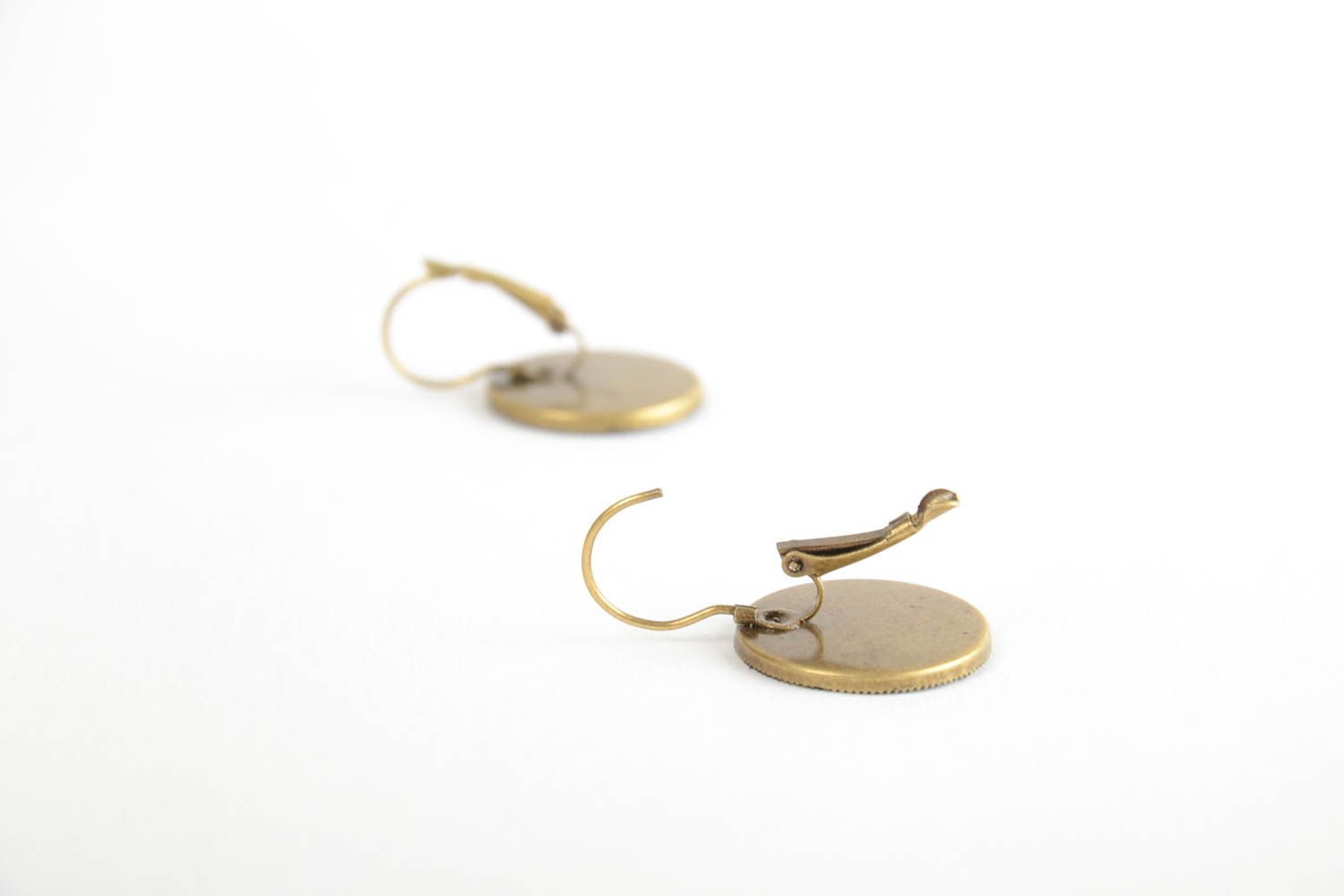Runde Ohrringe im Epoxidharz Vintage handmade schön Künstler für Frauen Geschenk foto 3