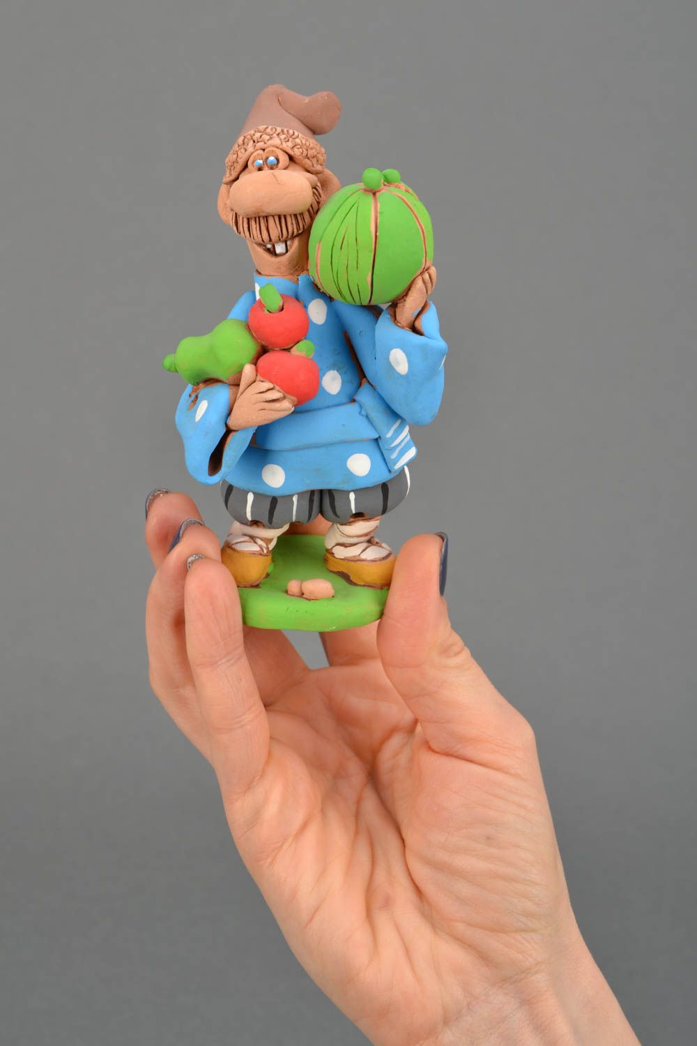 Designer clay figurine Cossack with Fruit photo 2
