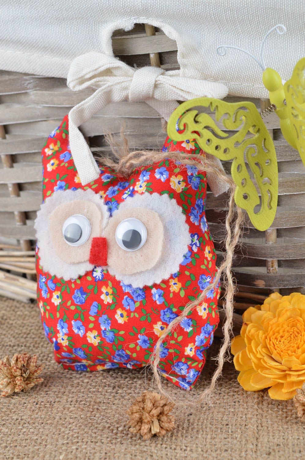 Handmade stuffed toy designer soft toy for baby nursery decor ideas owl doll photo 1