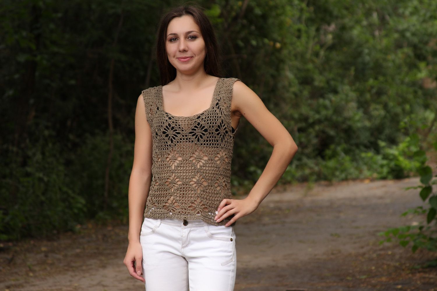Knitted cotton top photo 3