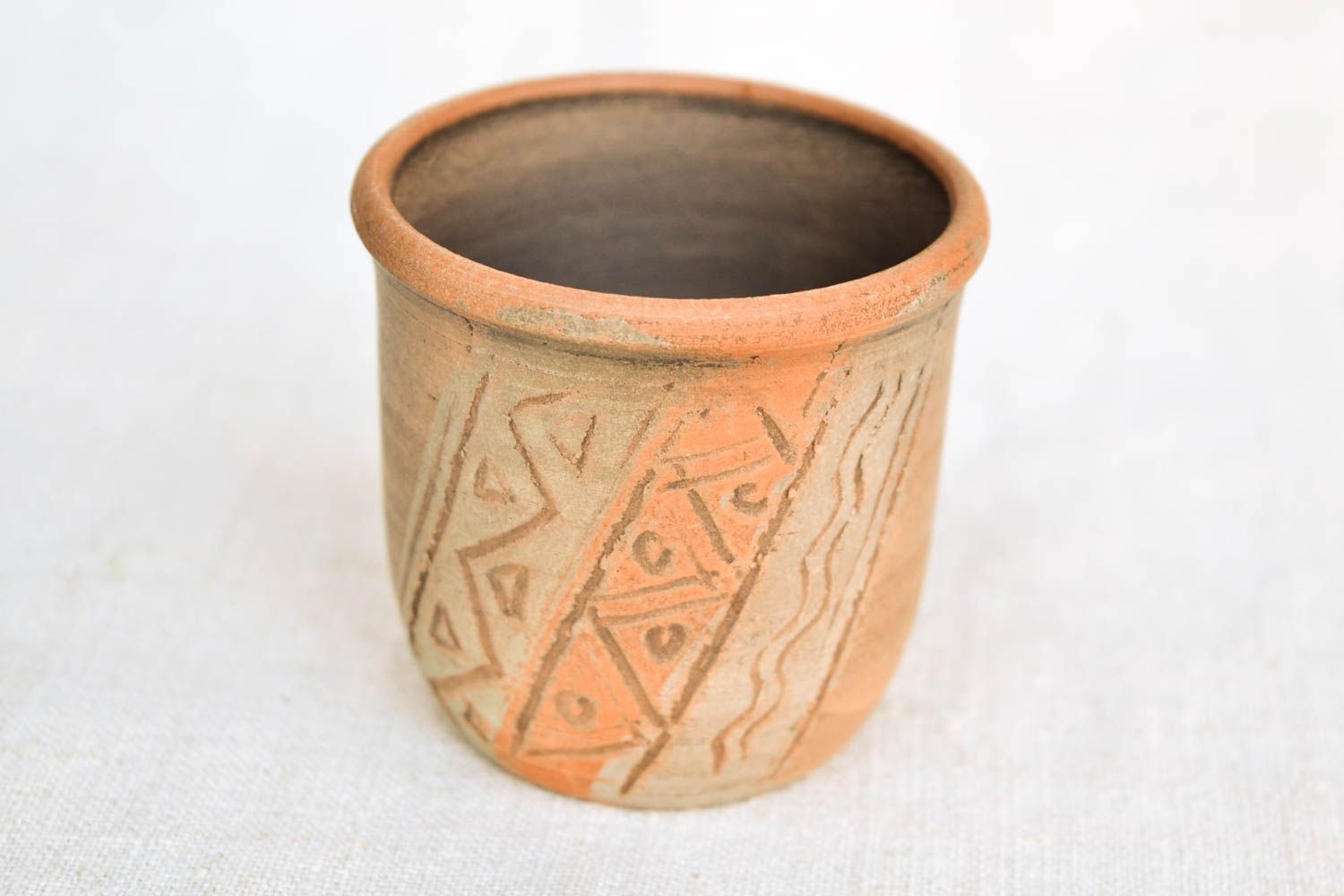 Vaso de cerámica hecho a mano utensilio de cocina vajilla original de arcilla  foto 5